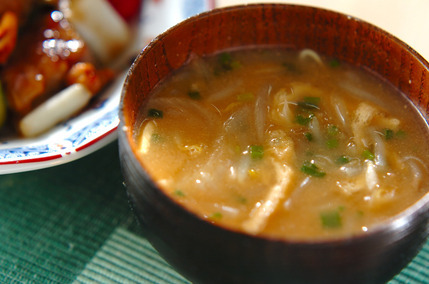 太モヤシの合わせみそ汁