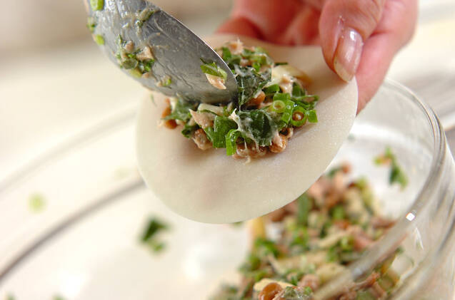 納豆の包み揚げの作り方の手順5