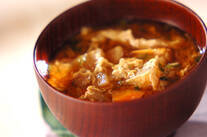 大根のかき玉赤みそ汁