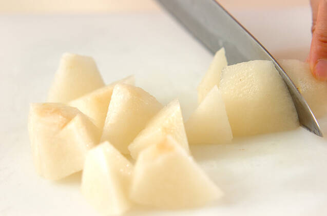 梨のアイスドリンクの作り方の手順1