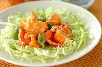 エビのオーロラソース和え