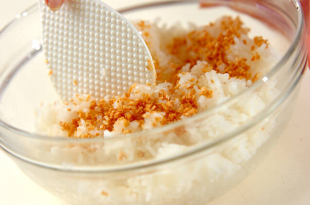 カレー餅ドリアの作り方の手順2