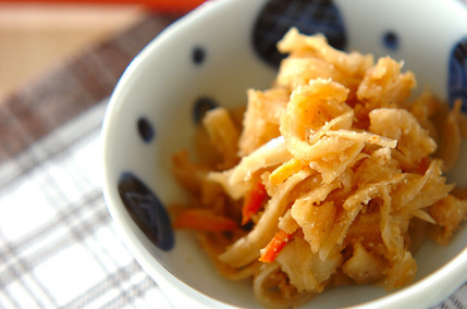 切干し大根のピリ辛甘酢炒め