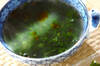 春菊とジャコのスープの作り方の手順
