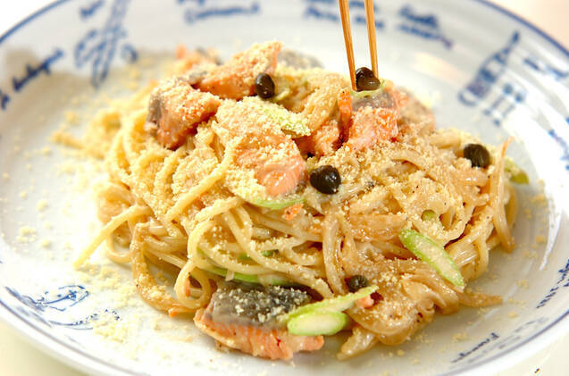 サーモンのクリームパスタの作り方の手順8