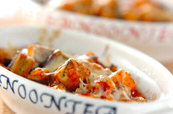 米ナスとアジのオーブン焼き