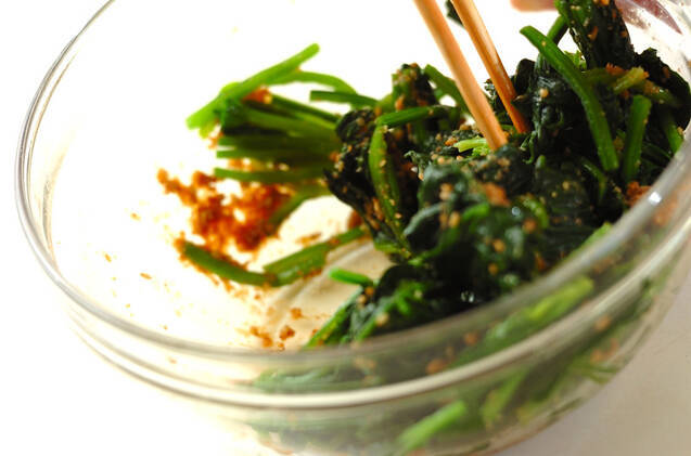 青菜のゴマ和えの作り方の手順3