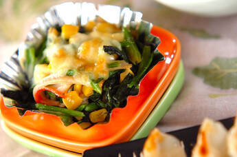 ホウレン草のマヨチーズ焼き