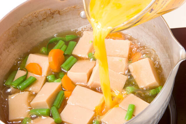 高野豆腐の卵とじの作り方の手順6