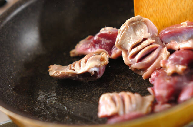 砂肝のゴマ酢和えの作り方の手順3