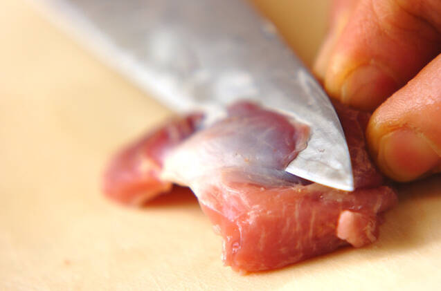 砂肝のゴマ酢和えの作り方の手順1