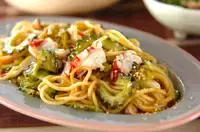 ゴーヤとタコのキムチ焼きそば