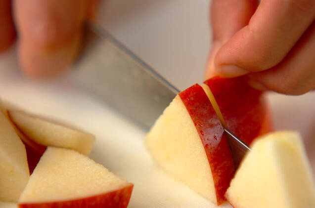 リンゴとカッテージチーズのデザートの作り方の手順1