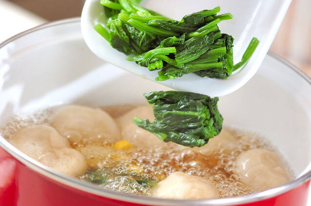 ホウレン草のお吸い物の作り方の手順5
