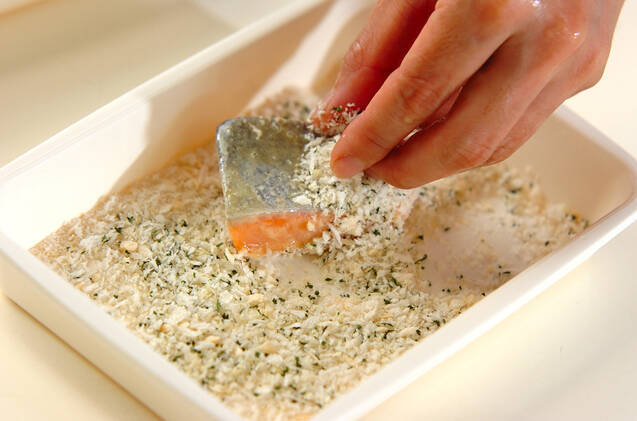 鮭のカツレツの作り方の手順1