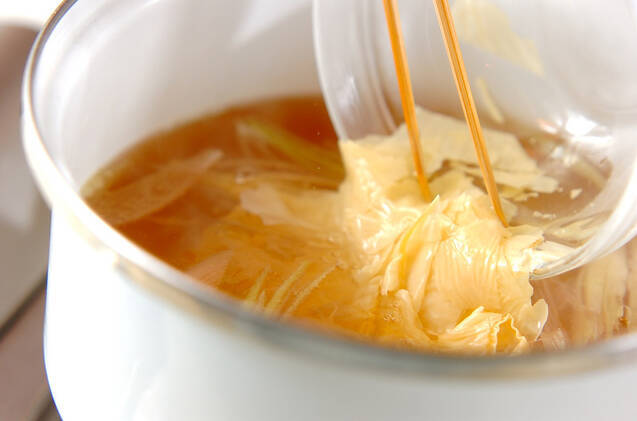 ミョウガのすまし汁の作り方の手順4