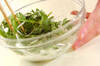 春菊と豆腐のホットサラダの作り方の手順2