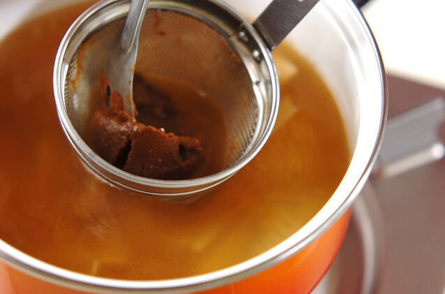 まめ豆みそ汁の作り方の手順4