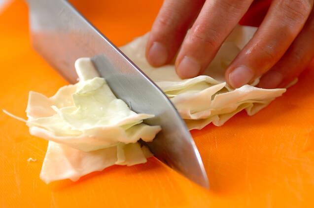 キャベツの甘みそ添えの作り方の手順1