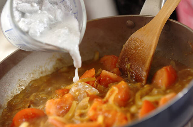 卵のココナッツカレーがけの作り方の手順7