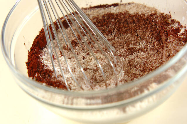 ココアマフィン（卵・乳製品不使用）の作り方の手順2