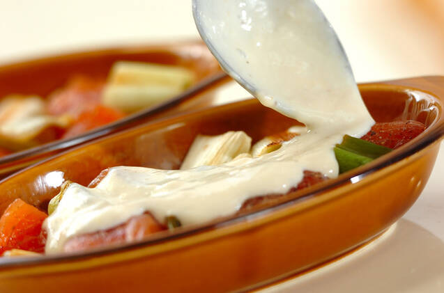 トロトロ白ネギの和風グラタンの作り方の手順8