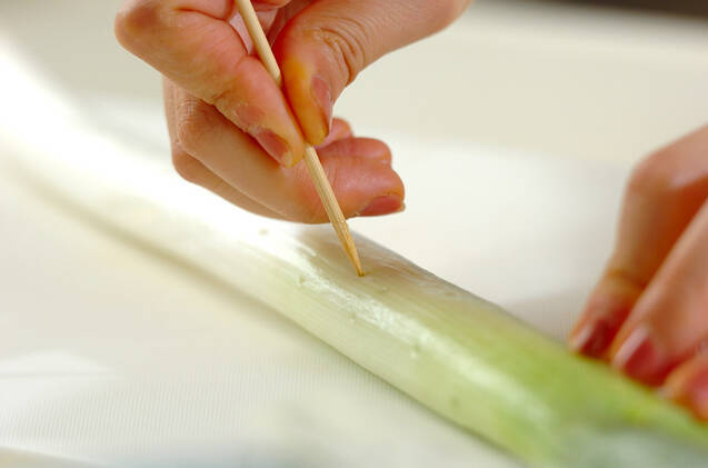 トロトロ白ネギの和風グラタンの作り方の手順1