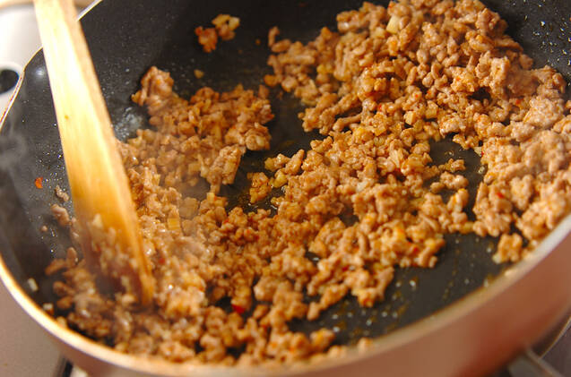 マーボーつけ麺の作り方の手順2