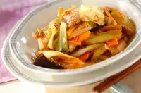 豚肉と白ネギの中華炒め