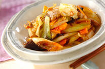 豚肉と白ネギの中華炒め