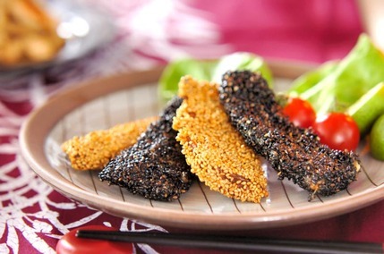 サンマのゴマ揚げ