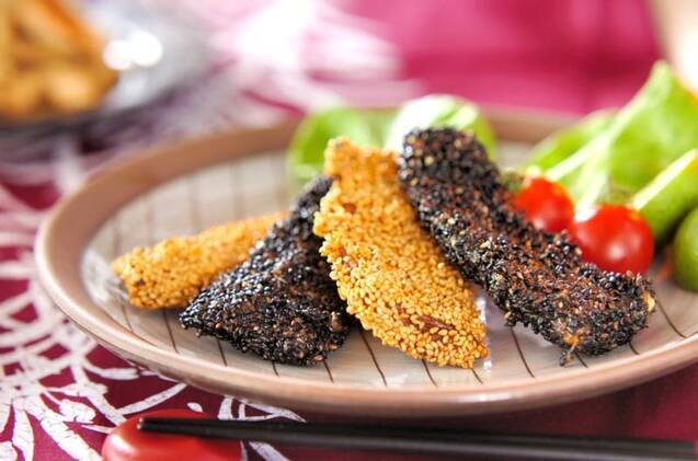 サンマのゴマ揚げ