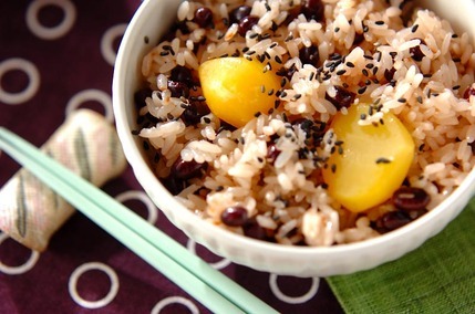 お祝い事に！栗入りお赤飯