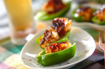 ハンペン詰めピーマン