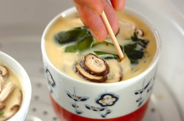 ワカメ入り茶碗蒸しの作り方の手順6