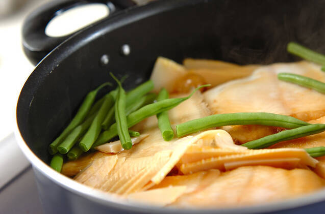 カレイのゴマ風味煮物の作り方の手順6