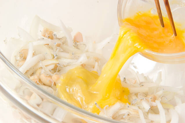 ミツバのかき揚げの作り方の手順2