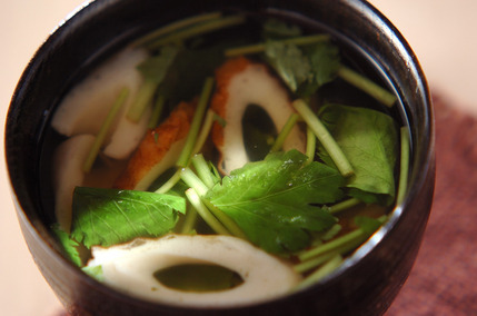 ちくわとミツバのお吸い物