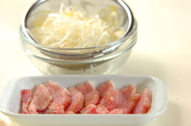 豆腐と豚バラ肉の中華炒めの作り方の手順2