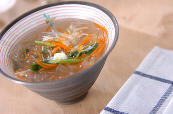 葛きり入りスープ