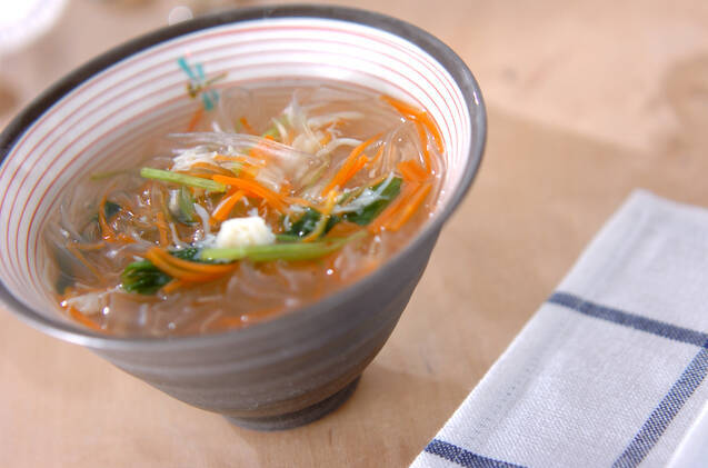 葛きり入りスープ