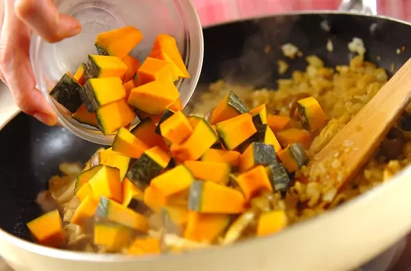 カボチャのカレーリゾットの作り方2