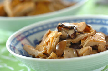 キノコと油揚げの甘辛煮