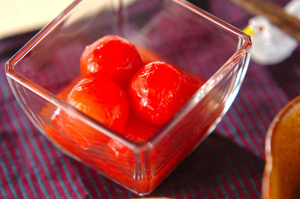 味付けシンプル トマトのハチミツレモン漬け まるでスイーツ