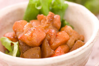 鶏肉とコンニャクの甘辛煮
