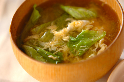 レタスとふわふわ卵のスープ レシピ 作り方 E レシピ 料理のプロが作る簡単レシピ