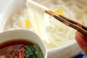 具だくさんのつけきしめん