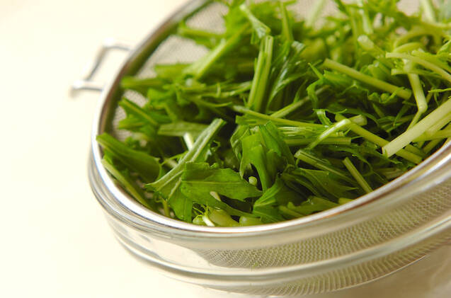 水菜のゴマドレッシングサラダの作り方の手順6