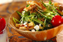 水菜のゴマドレッシングサラダ