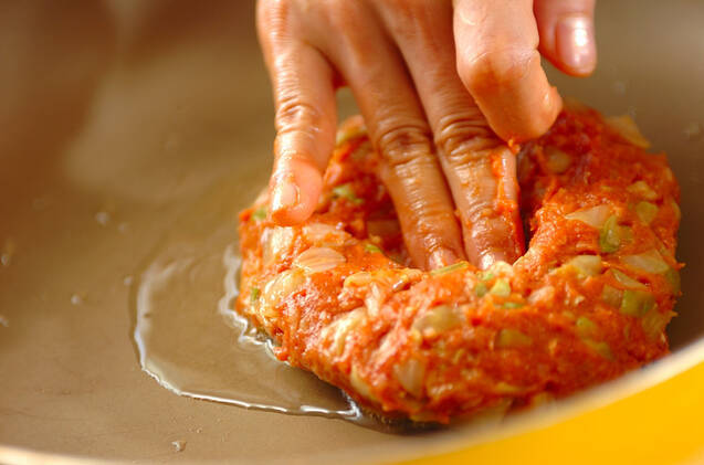 チーズカレーバーグの作り方の手順4